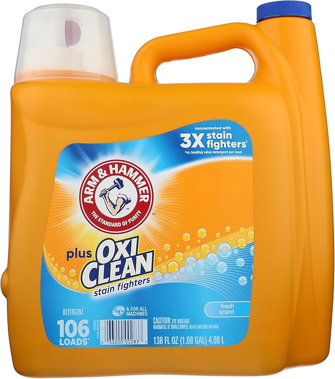 Arm & Hammer, Liquid Detergent Oxi Clean Fresh Scent, 138 Fl Oz