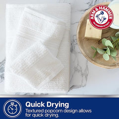 Arm & Hammer Quick Dry Bath Towel Set, 6 Piece, Light Blue