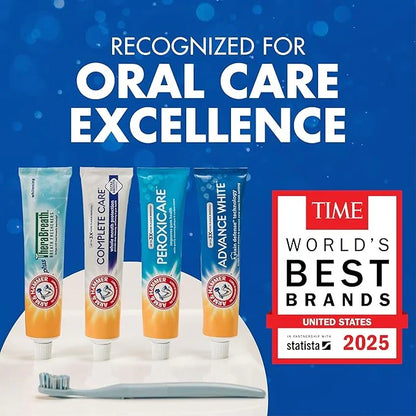 ARM & Hammer Toothpaste Plus TheraBreath Breath Fresheners, ICY Mint Flavor, Teeth Whitening Toothpaste, Anticavity Fluoride for Bad Breath, 5.5 Oz (Pack of 2)