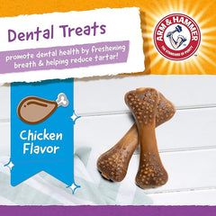 Arm & Hammer for Pets Nubbies Dental Treats for Dogs with Baking Soda & Calcium, Treat Chews Help Fight Bad Breath, Plaque & Tartar, Chicken Dog, Sm Size, 20 Pcs, 24pk (Packaging May Vary)
